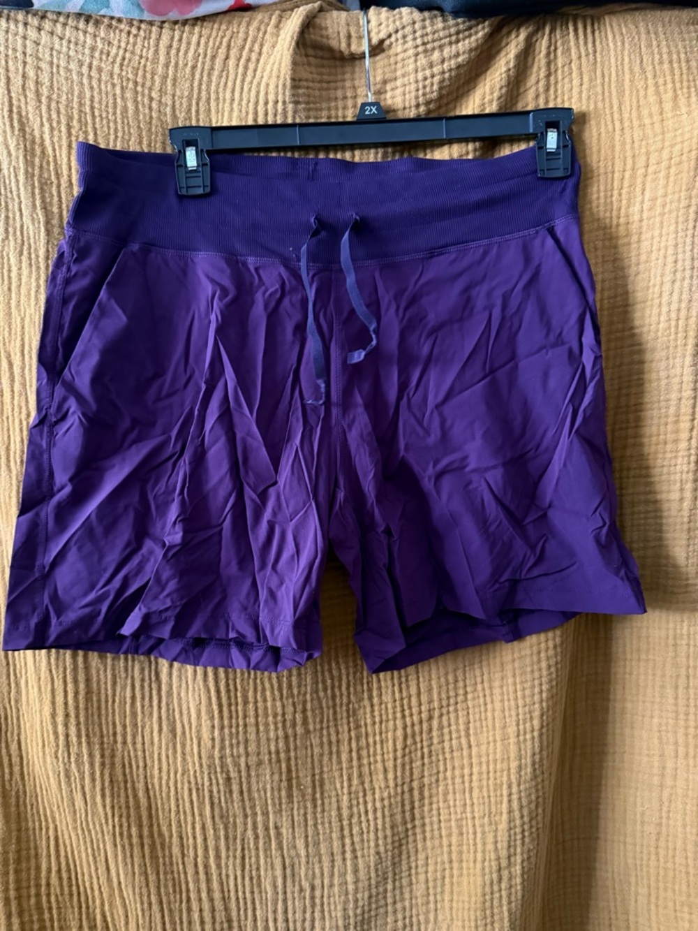 Tuff Athletics Purple Athletic Women's Shorts with Drawstring